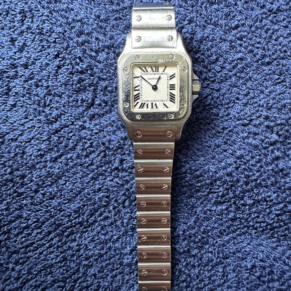 Cartier Accessories - Vintage Cartier Santos Galbée Ref. 1565 Small 24mm Stainless Steel Quartz Watch